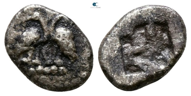 Macedon. Eion 480-470 BC. 
Obol AR

9 mm., 0.67 g.



nearly very fine