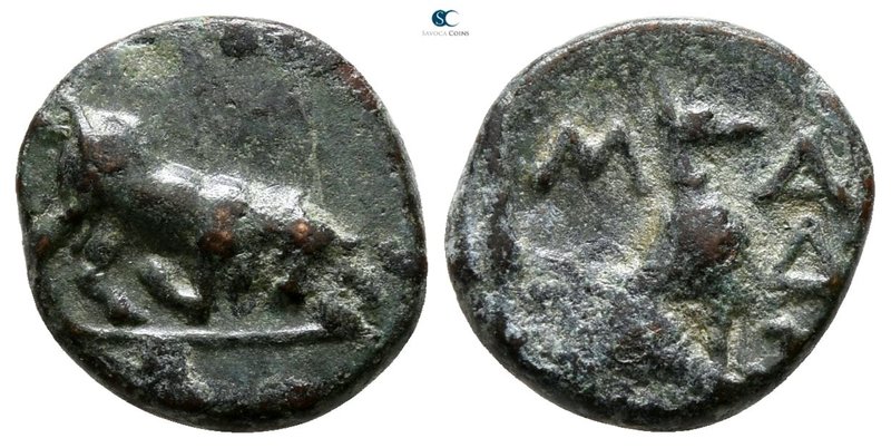The Thracian Chersonese. Madytos circa 350 BC. 
Chalkous Æ

10 mm., 1.24 g.
...