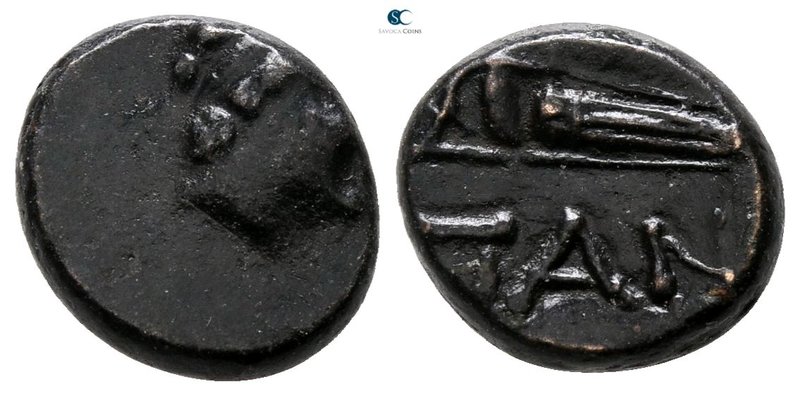 The Tauric Chersonese. Pantikapaion 200-150 BC. 
Bronze Æ

10 mm., 1.81 g.
...