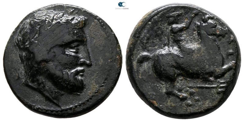 Thessaly. Krannon circa 350-300 BC. 
Dichalkon Æ

18 mm., 5.09 g.



near...