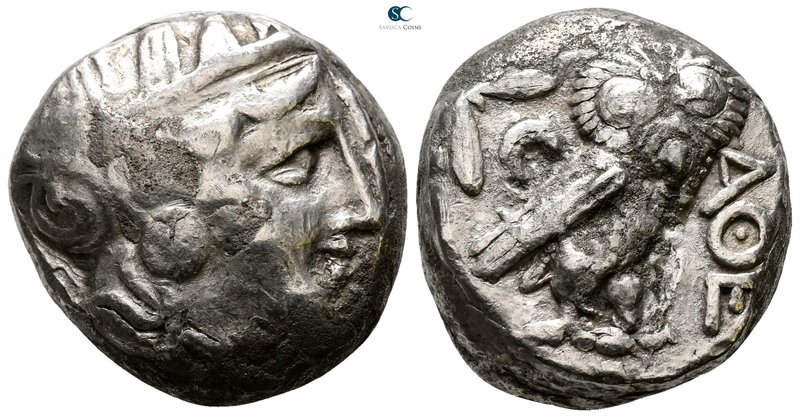 Attica. Athens 353-294 BC. 
Tetradrachm AR

20 mm., 18.87 g.



nearly ve...