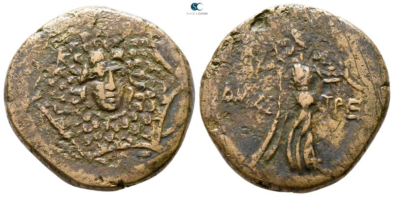 Paphlagonia. Amastris circa 85-65 BC. 
Bronze Æ

22 mm., 7.69 g.



nearl...