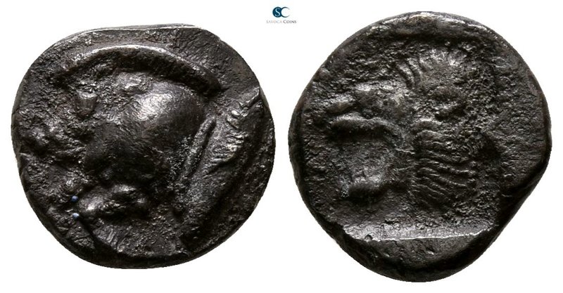Mysia. Kyzikos 450-400 BC. 
Diobol AR

10 mm., 1.09 g.



very fine