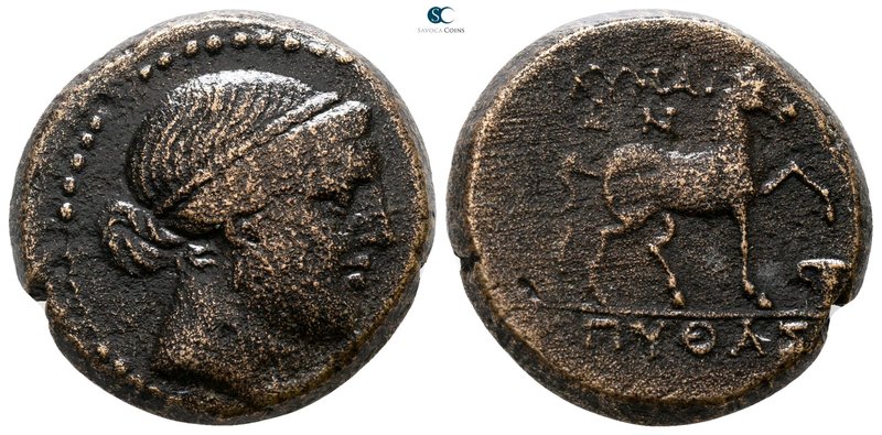 Aeolis. Kyme circa 250-200 BC. 
Bronze Æ

20 mm., 8.92 g.



very fine