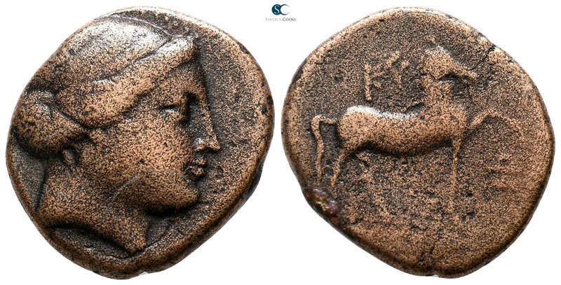 Aeolis. Kyme 165-140 BC. 
Bronze Æ

21 mm., 7.72 g.



fine