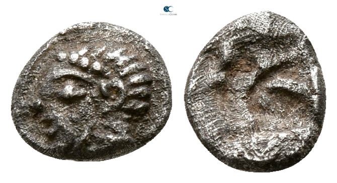 Ionia. Kolophon 530-500 BC. 
Hemiobol AR

6 mm., 0.34 g.



very fine