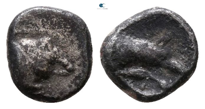 Dynasts of Lycia. Uncertain mint. Uncertain Dynast 480-430 BC. 
Hemiobol AR

...