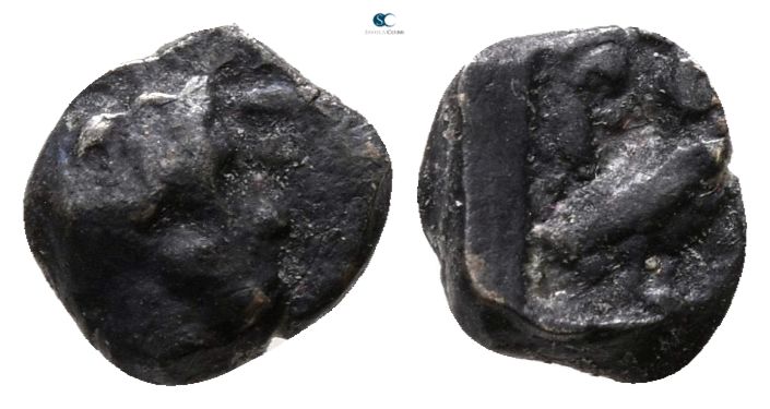 Philistia. Uncertain mint 400-333 BC. Imitating Athens
Hemiobol AR

7 mm., 0....