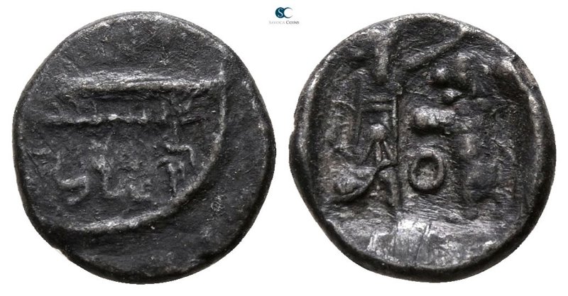 Phoenicia. Sidon. Time of Baalshallim II 401-366 BC. 
1/16 Shekel AR

9 mm., ...