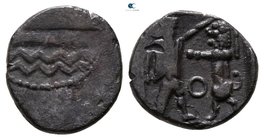 Phoenicia. Sidon. Time of Baalshallim II 401-366 BC. 1/16 Shekel AR