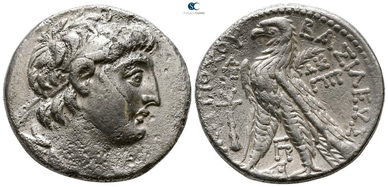 Seleukid Kingdom. Tyre. Antiochos VII Euergetes 138-129 BC. 
Tetradrachm AR

...