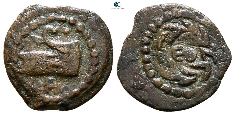 Judaea. Jerusalem. Herodians. Herod II Archelaos 4 BCE-6 CE. 
Half Prutah Æ

...