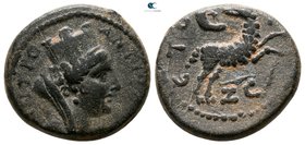 Seleucis and Pieria. Antioch. Pseudo-autonomous issue AD 158-159. Dichalkon Æ
