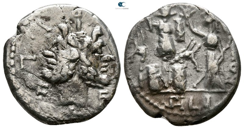 M. Furius L. f. Philus 120 BC. Rome
Denarius AR

18 mm., 3.75 g.



very ...