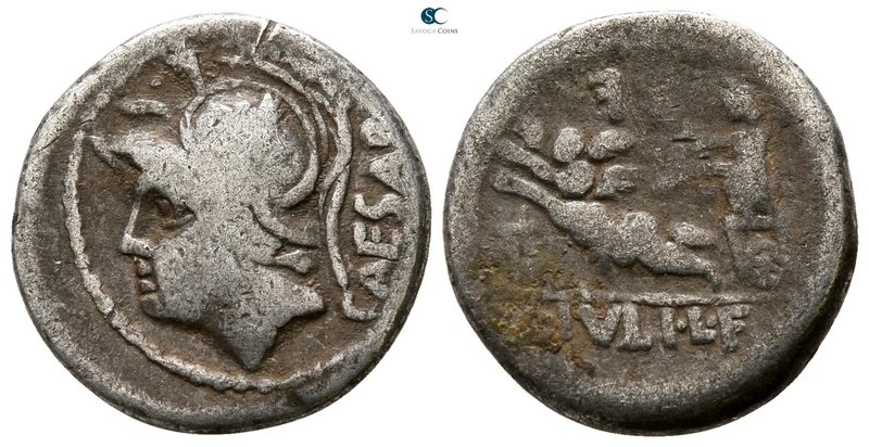 L. Julius L.f. Caesar 103 BC. Rome
Denarius AR

17 mm., 3.58 g.



very f...