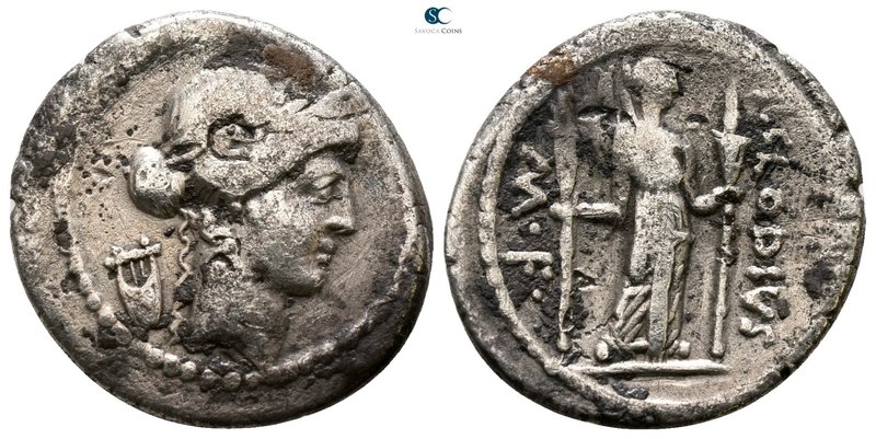 P. Clodius M.f. Turrinus 42 BC. Rome
Denarius AR

18 mm., 3.37 g.



very...
