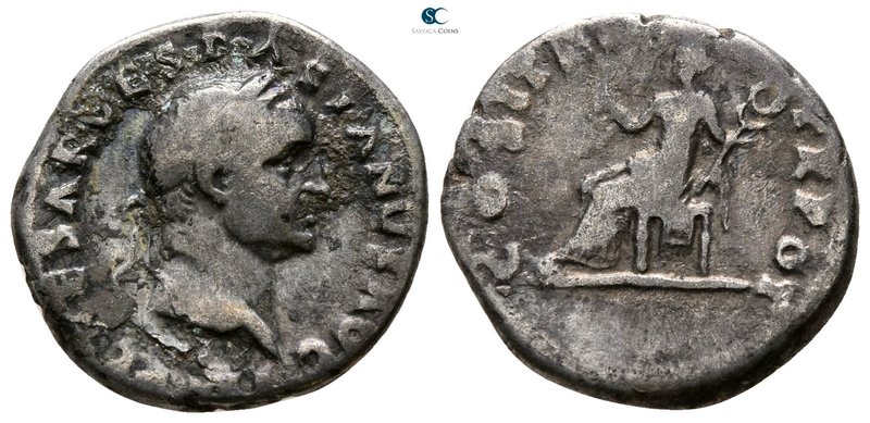 Vespasian AD 69-79. Rome
Denarius AR

17 mm., 2.76 g.



very fine