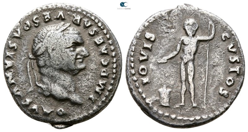 Vespasian AD 69-79. Rome
Denarius AR

18 mm., 3.02 g.



nearly very fine