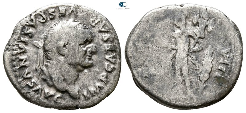 Vespasian AD 69-79. Rome
Denarius AR

16 mm., 3.01 g.



fine