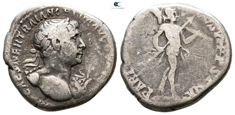 Trajan AD 98-117. Rome
Denarius AR

16 mm., 3.28 g.



nearly very fine