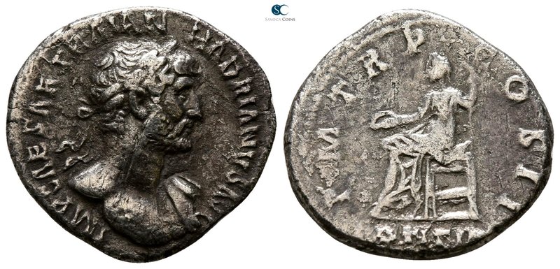 Hadrian AD 117-138. Rome
Denarius AR

19 mm., 2.68 g.



nearly very fine