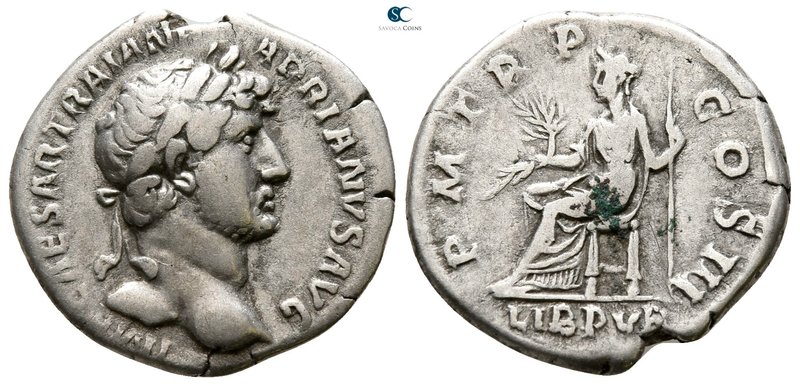 Hadrian AD 117-138. Rome
Denarius AR

16 mm., 3,19 g.



nearly very fine