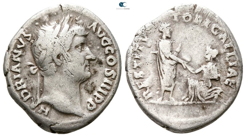Hadrian AD 117-138. Rome
Denarius AR

18 mm., 2.84 g.



very fine