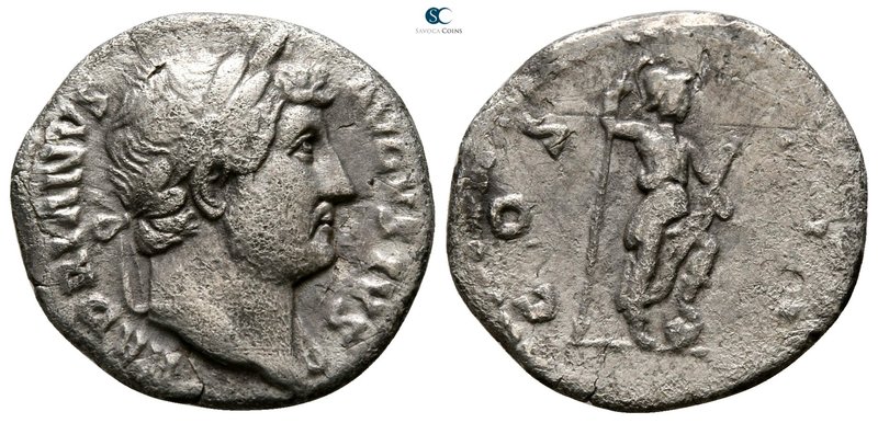 Hadrian AD 117-138. Rome
Denarius AR

16 mm., 2.39 g.



very fine