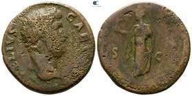 Aelius, as Caesar AD 136-138. Rome. Sestertius Æ