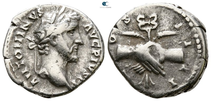 Antoninus Pius AD 138-161. Rome
Denarius AR

17 mm., 2.87 g.



very fine