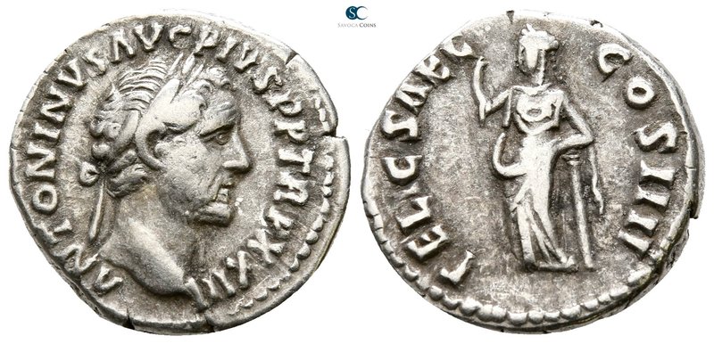 Antoninus Pius AD 138-161. Rome
Denarius AR

17 mm., 2.83 g.



nearly ve...