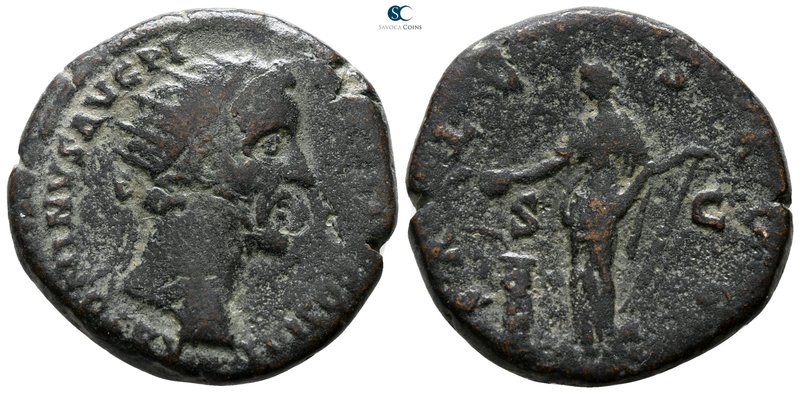 Antoninus Pius AD 138-161. Rome
Dupondius Æ

25 mm., 11.39 g.



nearly v...