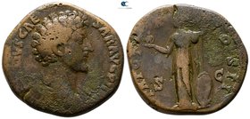 Marcus Aurelius as Caesar AD 139-161. Rome. Sestertius Æ