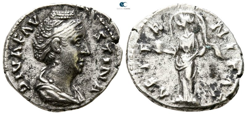 Diva Faustina I AD 140-141. Rome
Denarius AR

18 mm., 3.04 g.



very fin...