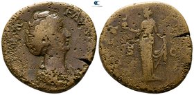 Diva Faustina I Died AD 140-141. Rome. Sestertius Æ