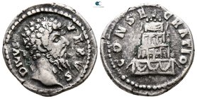 Divus Lucius Verus Died AD 169. Rome. Denarius AR