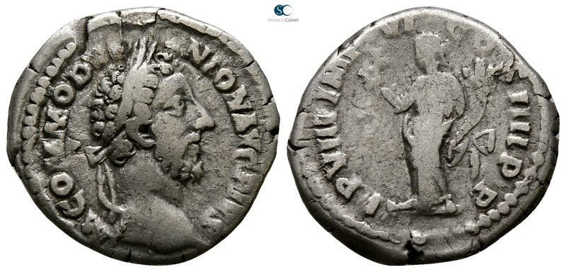 Commodus AD 180-192. Rome
Denarius AR

16 mm., 2.44 g.



very fine