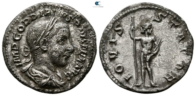 Gordian III AD 238-244. Rome
Denarius AR

19 mm., 2.86 g.



good very fi...