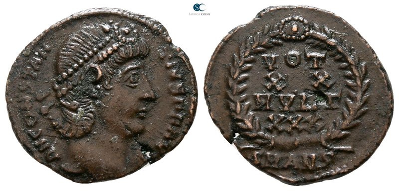 Constantius II AD 337-361. Antioch
Nummus Æ

15 mm., 1.56 g.



very fine...