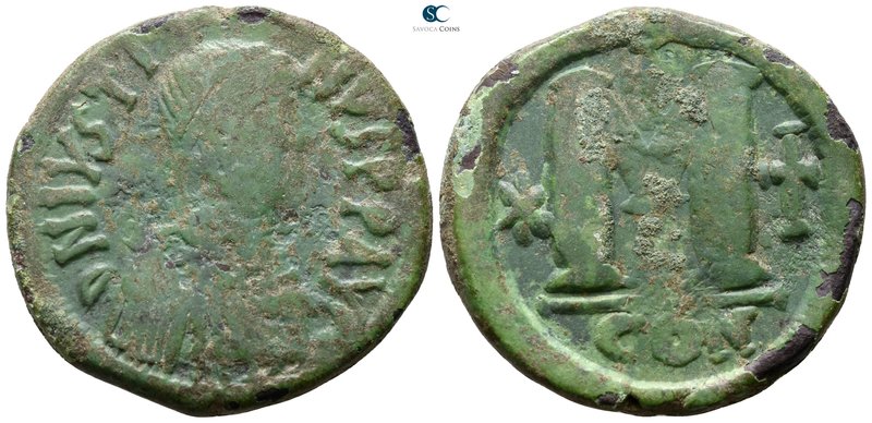 Justin I AD 518-527. Constantinople
Follis Æ

31 mm., 16.99 g.



very fi...