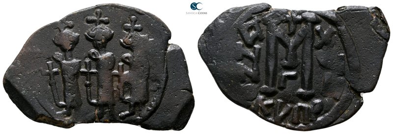 Heraclius & H.Constantine & Martina AD 610-641. Cyprus
Follis Æ

30 mm., 4.44...