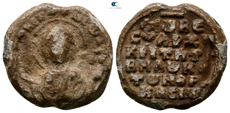AD 900-1200. Byzantine Lead Seal
Seal PB

17 mm., 5.05 g.

very fine