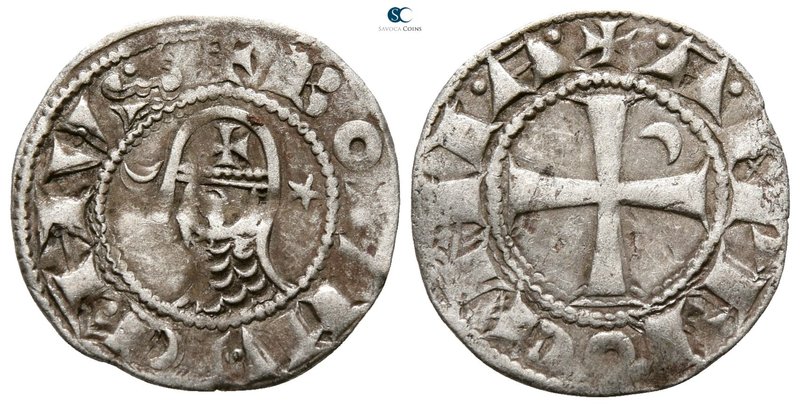 Bohemond III AD 1163-1201. 
Denier AR

16 mm., 0.94 g.



very fine
