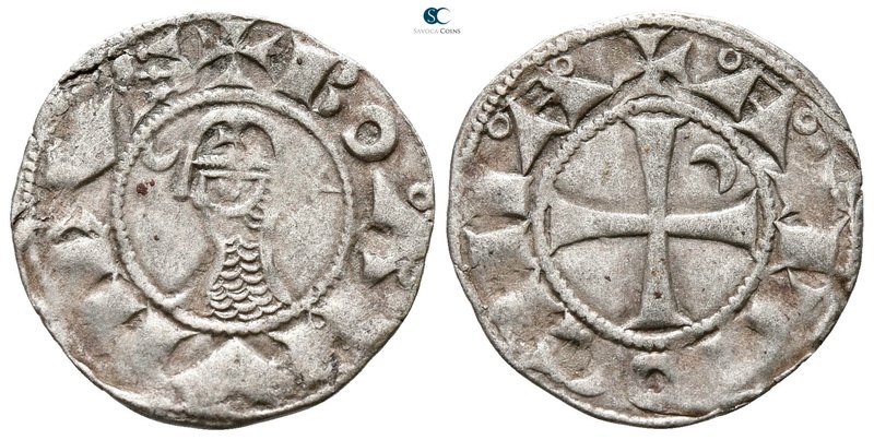 Bohemond III AD 1163-1201. 
Denier AR

16 mm., 0.93 g.



very fine