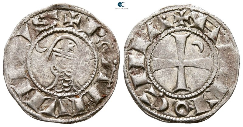 Bohemond III AD 1163-1201. 
Denier AR

15 mm., 0.95 g.



very fine