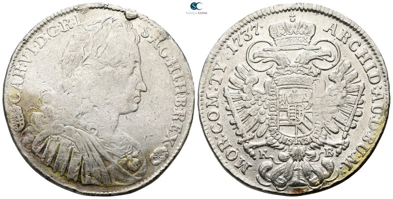 Hungary. Kremnitz. Karl VI AD 1711-1740.
1/2 Taler AR 1737

34 mm., 14.03 g....