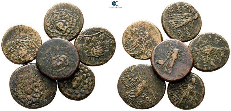 Lot of 6 Greek bronze coins / SOLD AS SEEN, NO RETURN!

very fine
