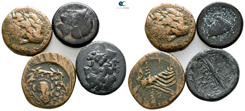 Lot of 4 Greek bronze coins / SOLD AS SEEN, NO RETURN!

very fine