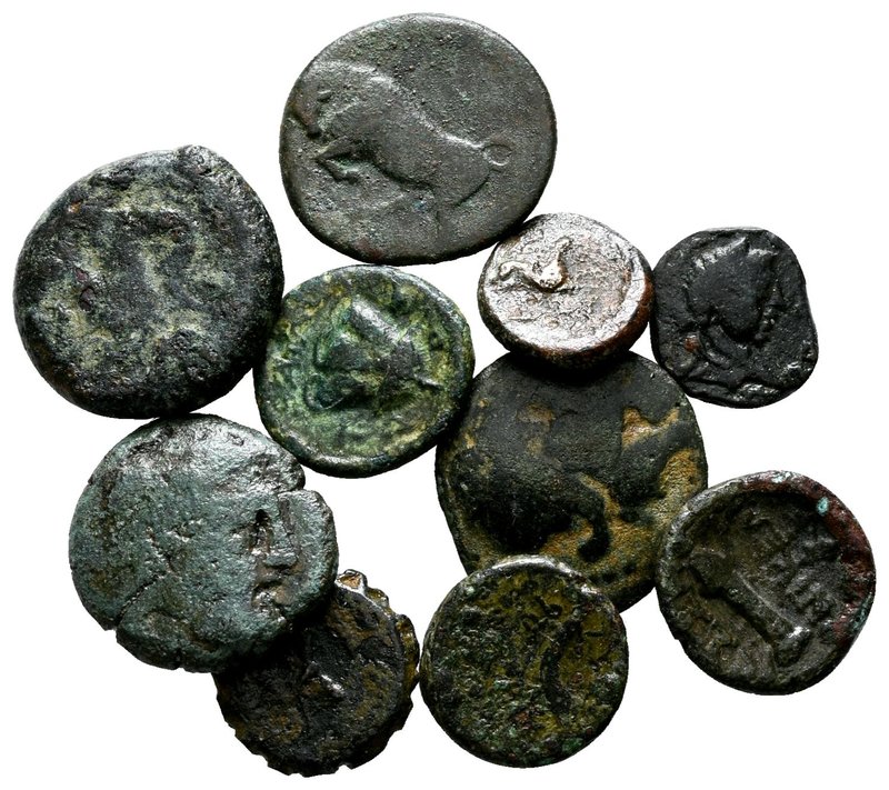 Lot of ca. 10 Greek bronze coins / SOLD AS SEEN, NO RETURN!

nearly very fine