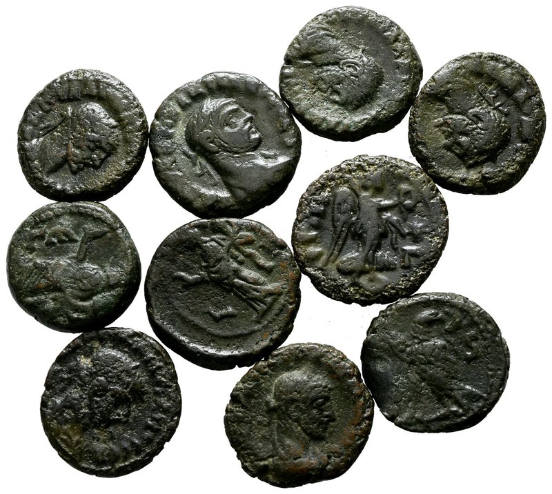 Lot of ca. 10 Roman Provincial bronze coins / SOLD AS SEEN, NO RETURN!

very f...